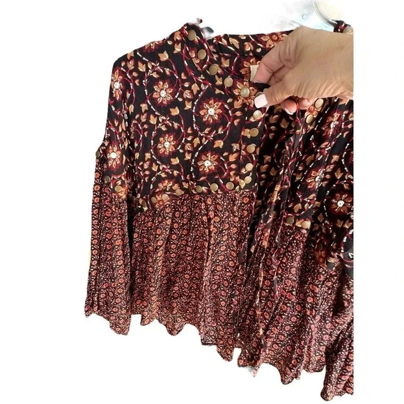 Free People Women's Malia Embellished Floral Babydoll Jacket Size XS - Picture 3 of 5